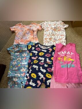 Carter's Summer Pajama Lot Size 7